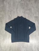 Pull Half Zip Torsadé Calvin Klein Bleu Marine Taille M Homme