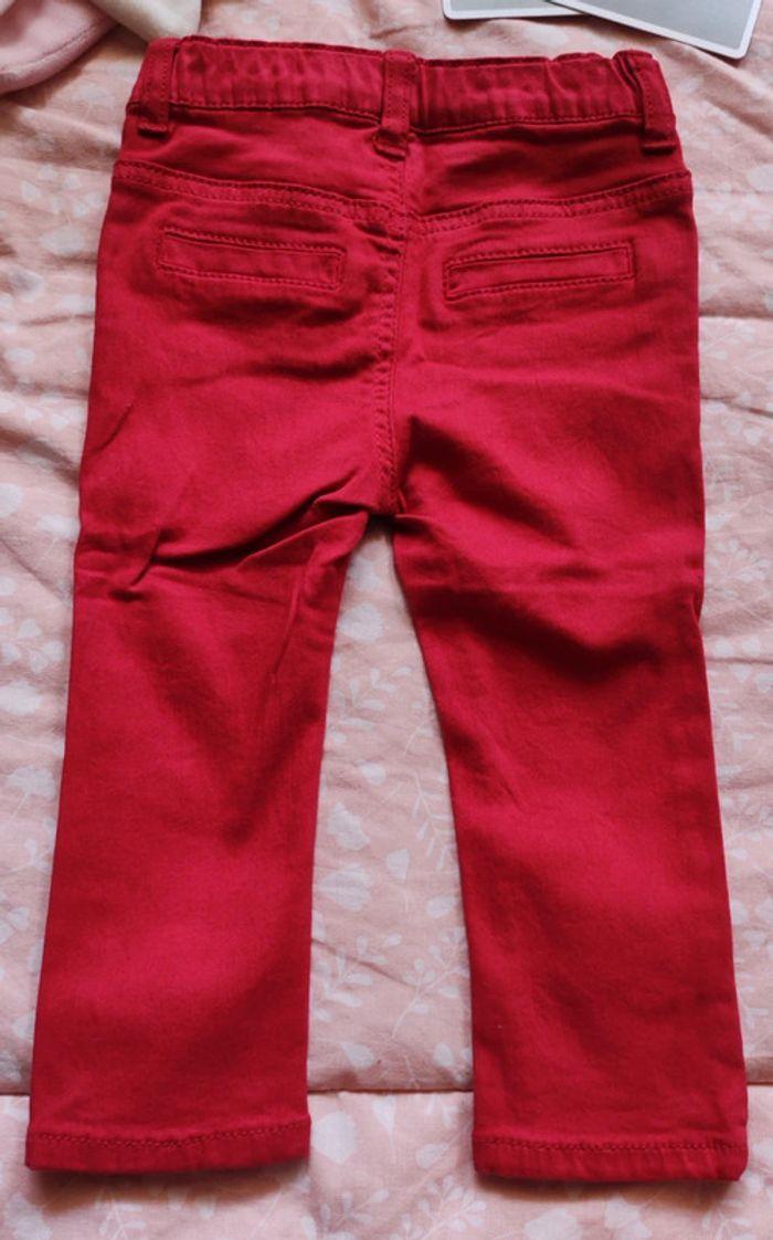 Pantalon slim rouge Gémo 18 mois - photo numéro 4