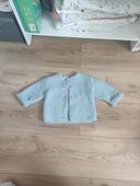 Veste en tricot laine bleu clair