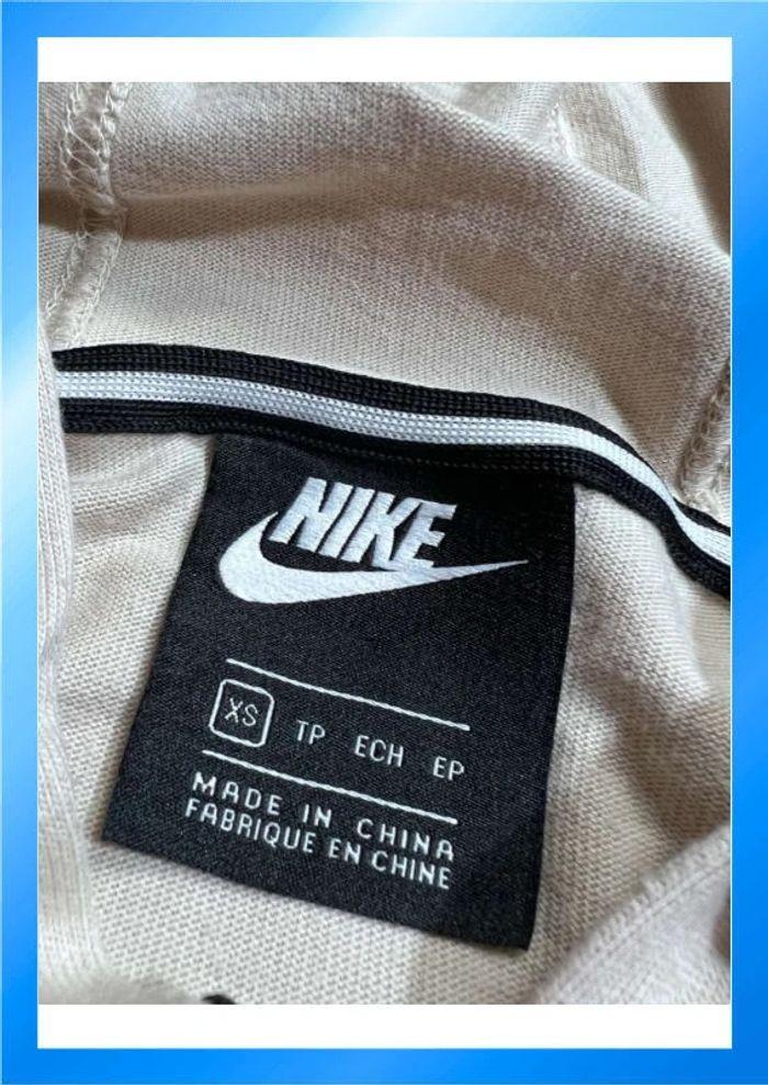 👕 Veste à capuche Nike logo brodé Beige Taille XS 👕 - photo numéro 7