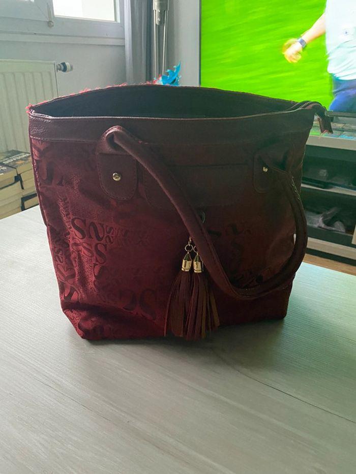 Sac à main femme rouge bordeaux - photo numéro 1