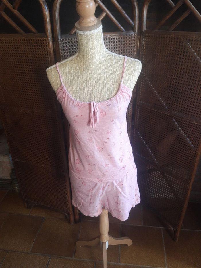 Ensemble pyjama rose débardeur et short taille 36 ou 16 ans - photo numéro 3