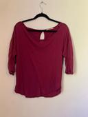 TEE shirt bordeaux camaïeu