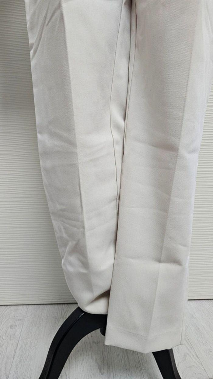 Pantalon tailleur taille haute beige Zara - photo numéro 3