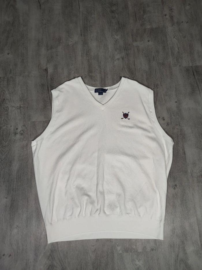 Pull Ralph Lauren Sans Manches Logo Club De Golf Brodé Taille XL Homme - photo numéro 3