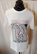 Tee-shirt blanc imprimé Vans taille S neuf avec étiquette