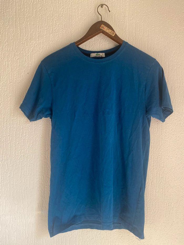 T-shirt Lacoste bleu taille l - photo numéro 4