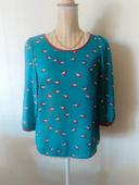 Blouse bleue imprimée taille M/38