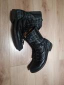 Jolies bottines cuir et tartan