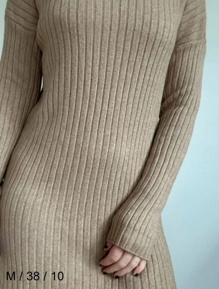 Robe pull beige en maille côtelée – Chic, confortable (Taille 36/38) 💖 - photo numéro 6