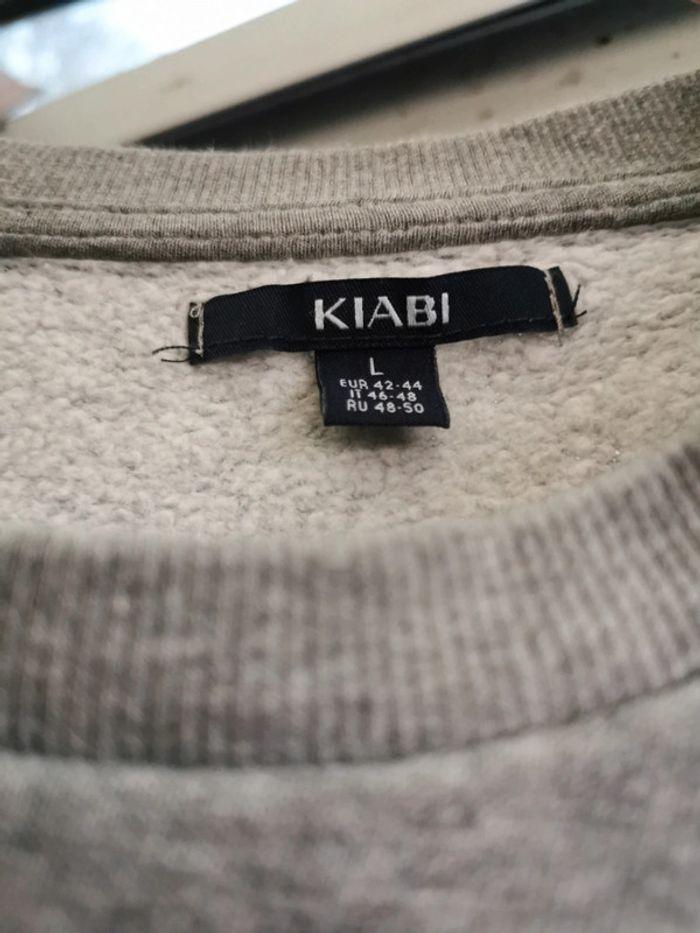 Sweat femme Kiabi en taille L gris chaud - photo numéro 3