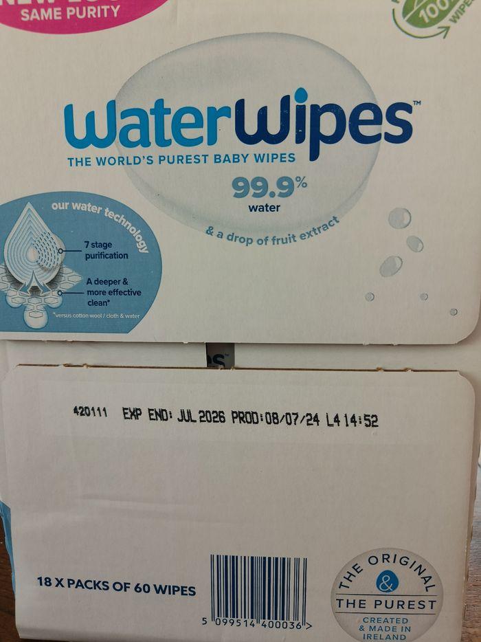 Lot de 18 paquets de lingettes waterwipes - photo numéro 2