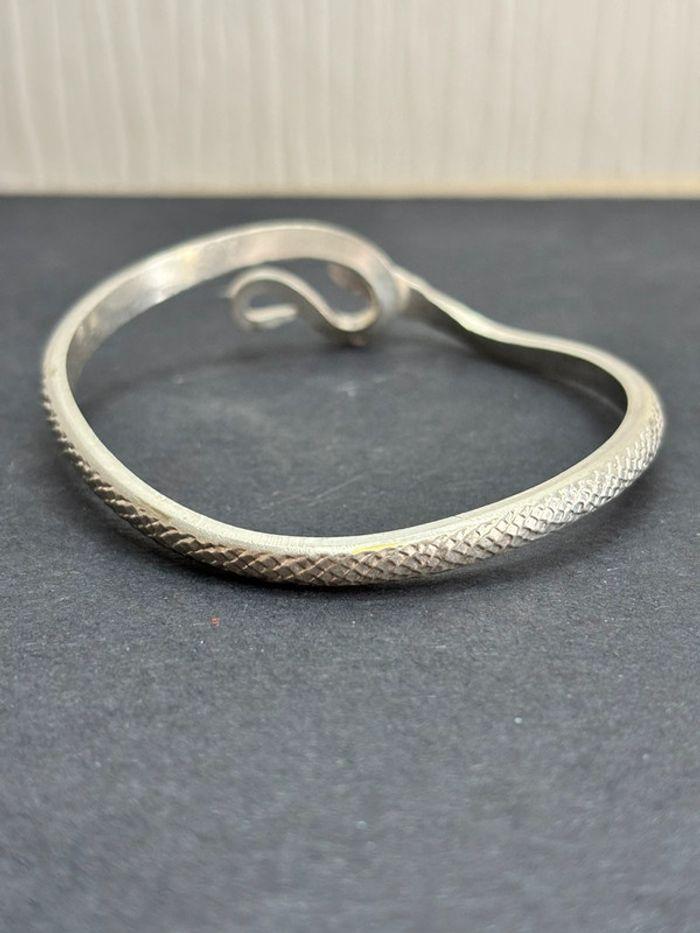 Bracelet atypique vintage en argent , animaux serpent - photo numéro 3