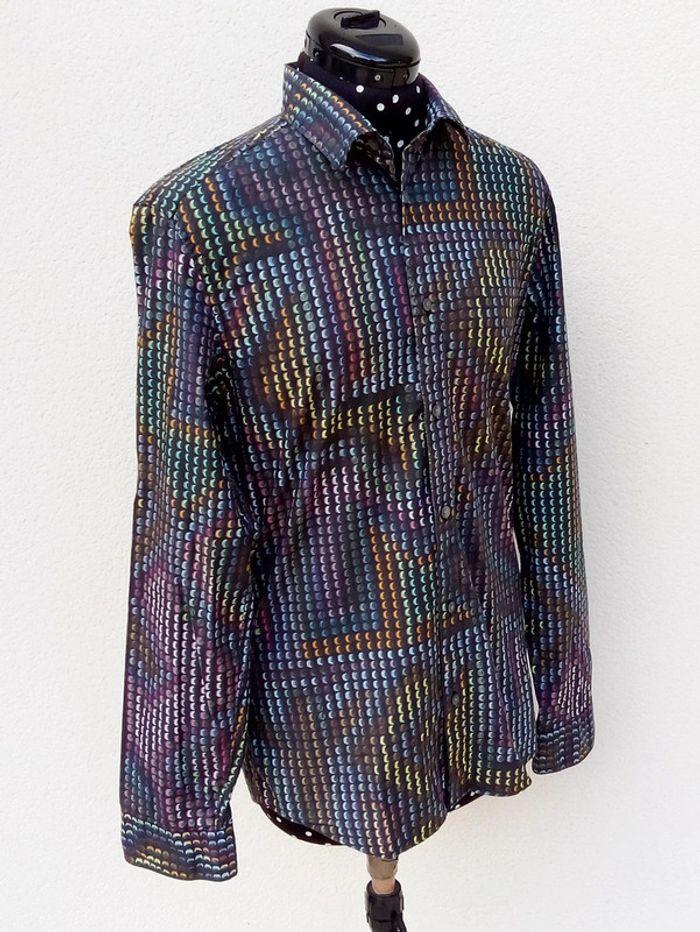 Chemise manches longues multicolore à motifs géométriques Kenzo Slim Fit taille 38 ou S - photo numéro 5