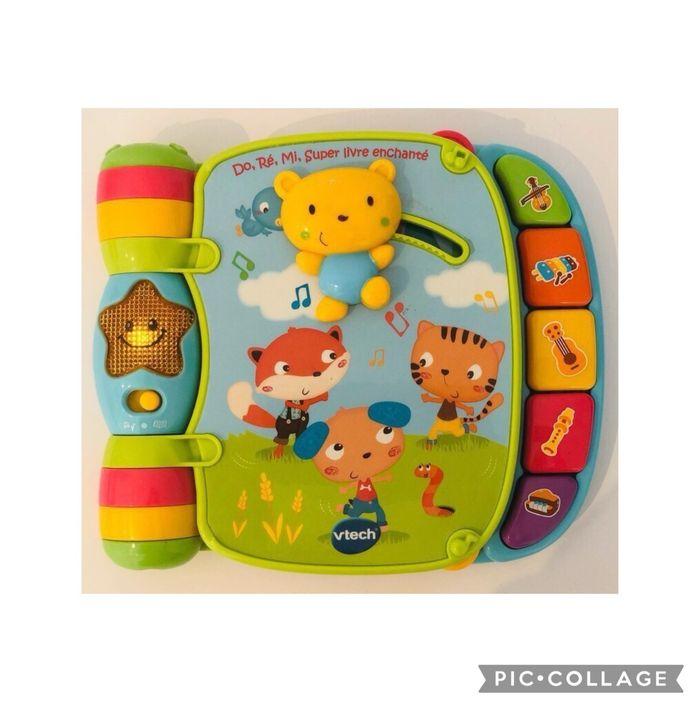 vtech do ré mi super livre enchanté bleu 6-36 mois 40+ chansons mélodies sons et phrases 6 comptines livre interactif parlant musical éducatif instruments de musique couleurs motricité fine lot SOP77 - photo numéro 1