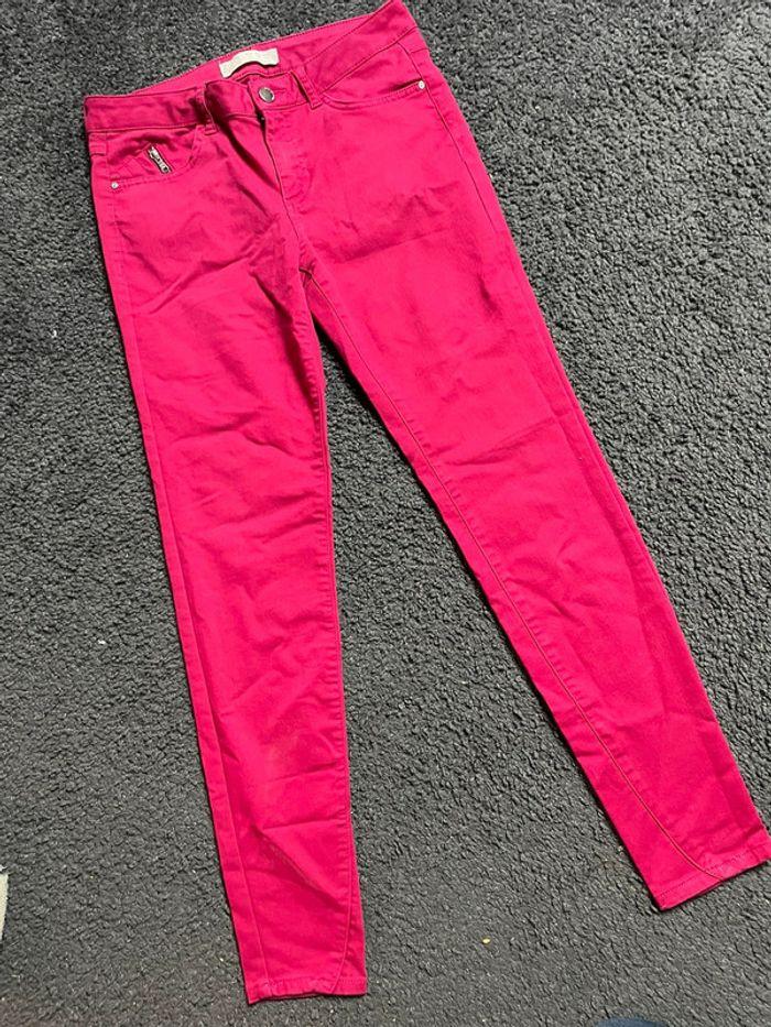 Pantalon slim fushia taille 38 Zara - photo numéro 1