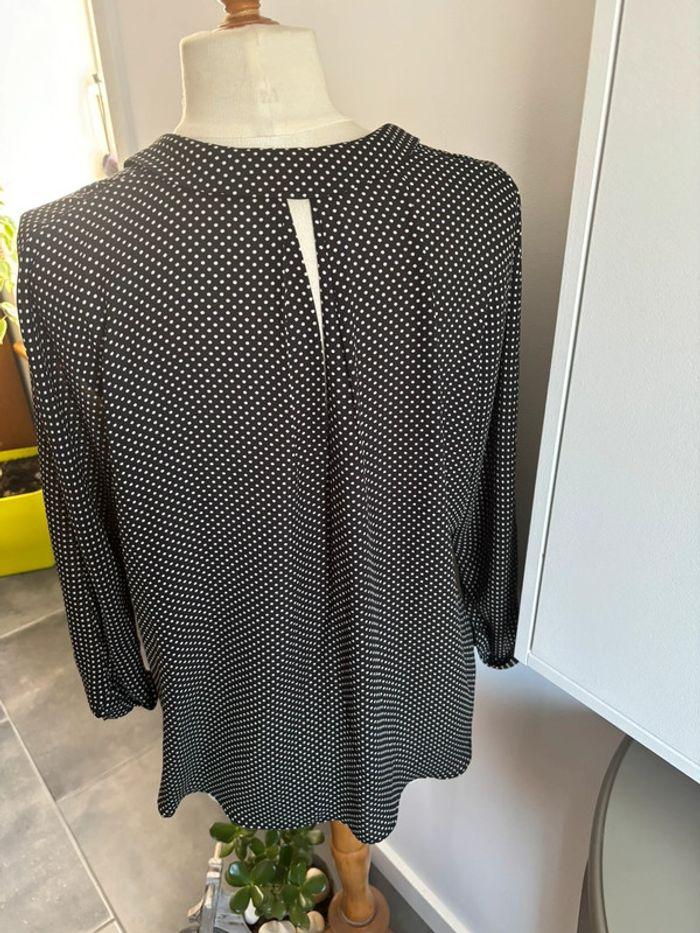 Blouse Zara à pois Noir/blanc XL - photo numéro 9