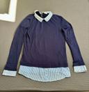 pull chemise Pimkie bleu taille S