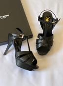 Escarpins tribute Yves saint Laurent cuir noir / pumps tribute black leather