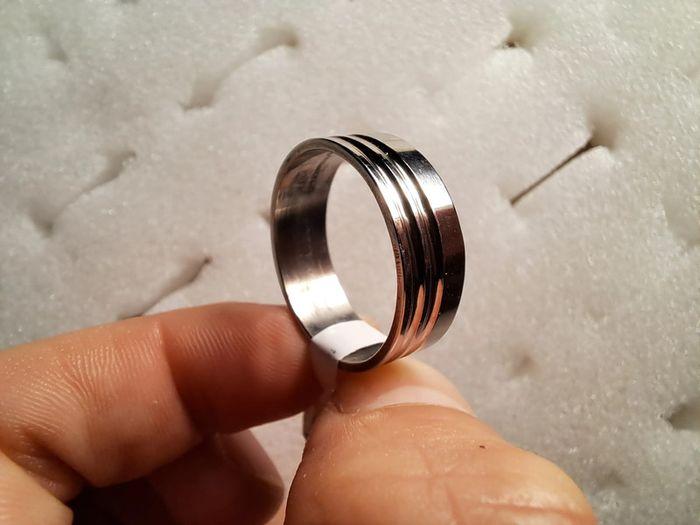 Bague  acier inoxydable argenté - photo numéro 1