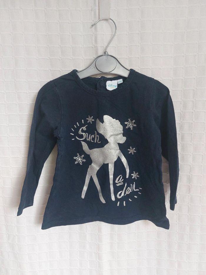 Tee-shirt manches longues Disney Bambi 23 mois - photo numéro 1