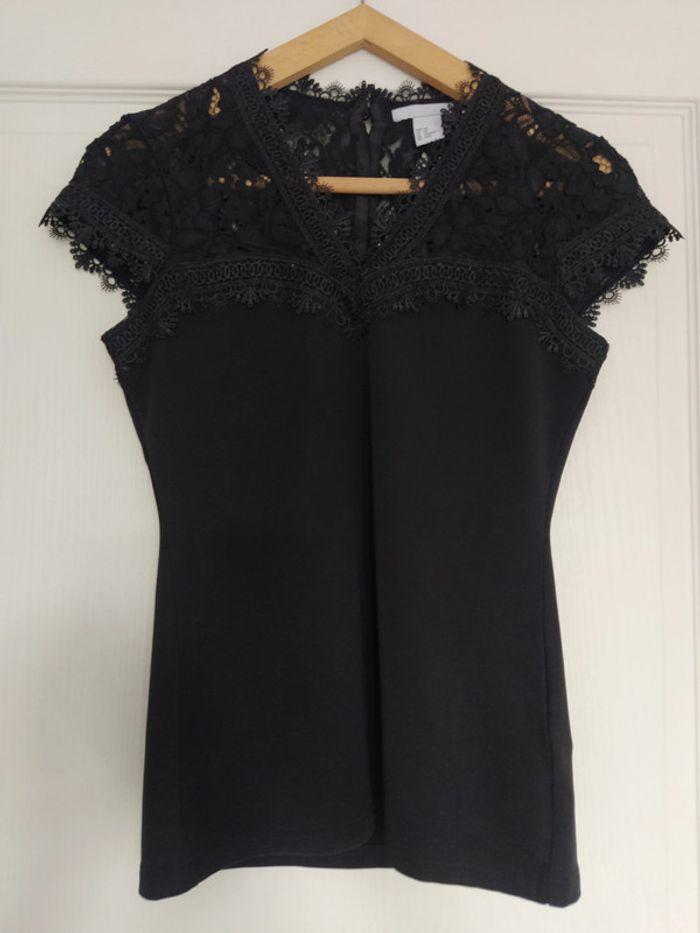 top noir h&m dentelle