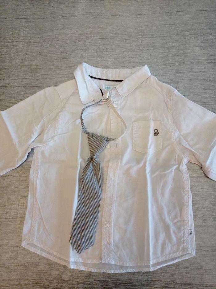 Chemise blanche et cravate Obaibi