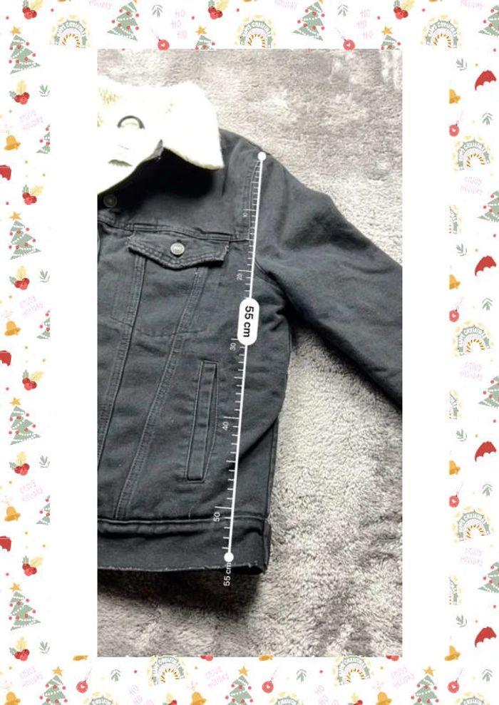 👕 Veste en jean avec doublure chaude Vintage Noir Taille L 👕 - photo numéro 3