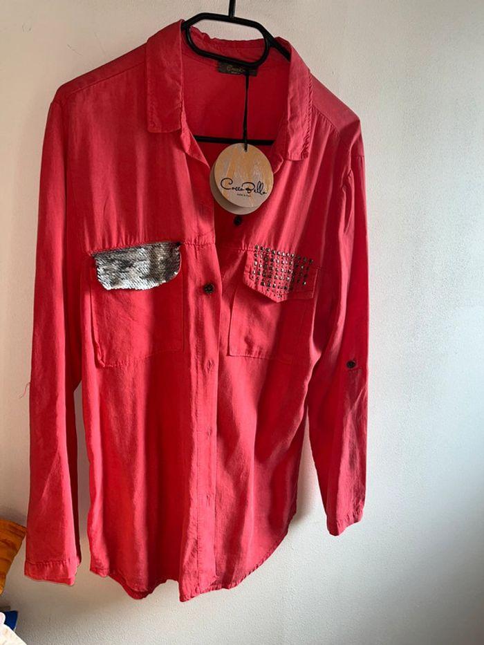 Chemise corail neuve - photo numéro 1