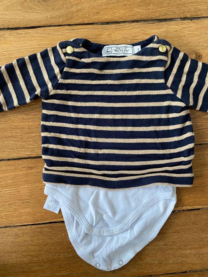 Haut manches longues petit bateau 6 mois - photo numéro 2