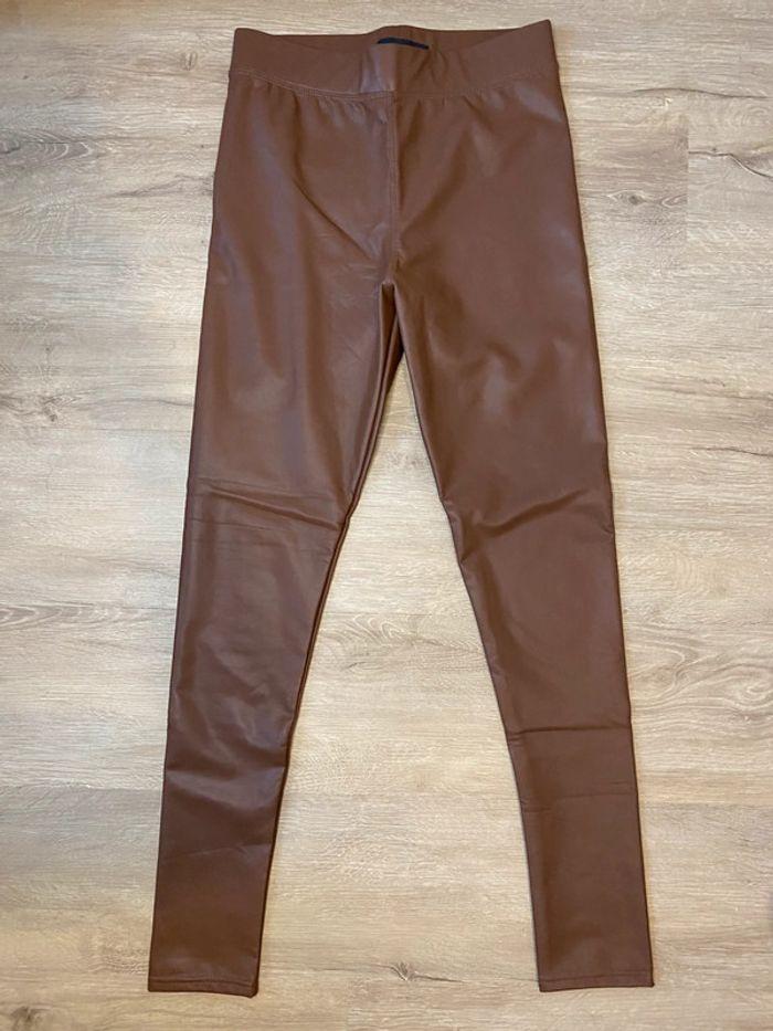 Lot de 2 leggings style similicuir noir et marron taille M Monday Premium - photo numéro 12