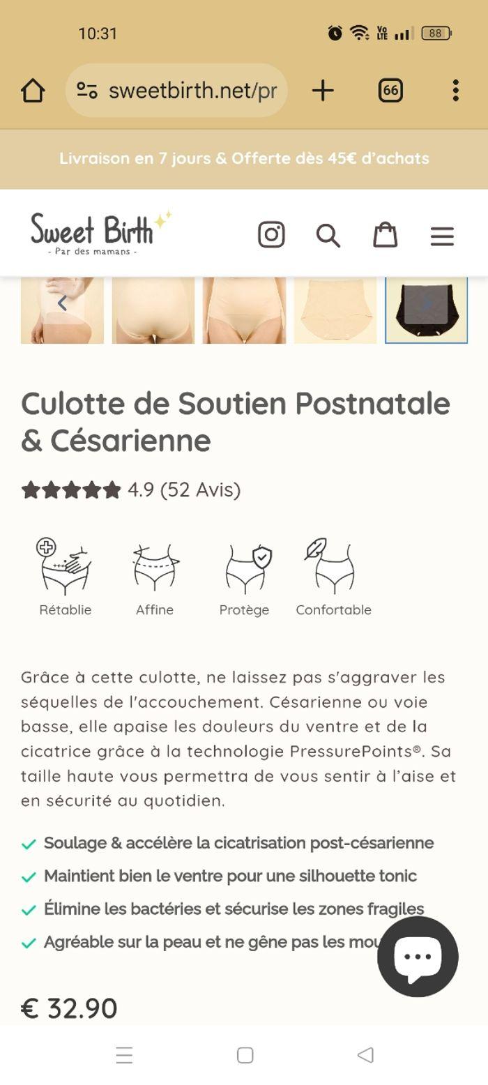 Culotte postnatale et césarienne - photo numéro 3