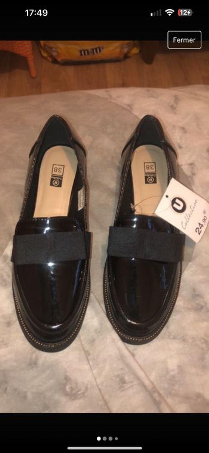 Mocassin femme en 38 noir - photo numéro 1