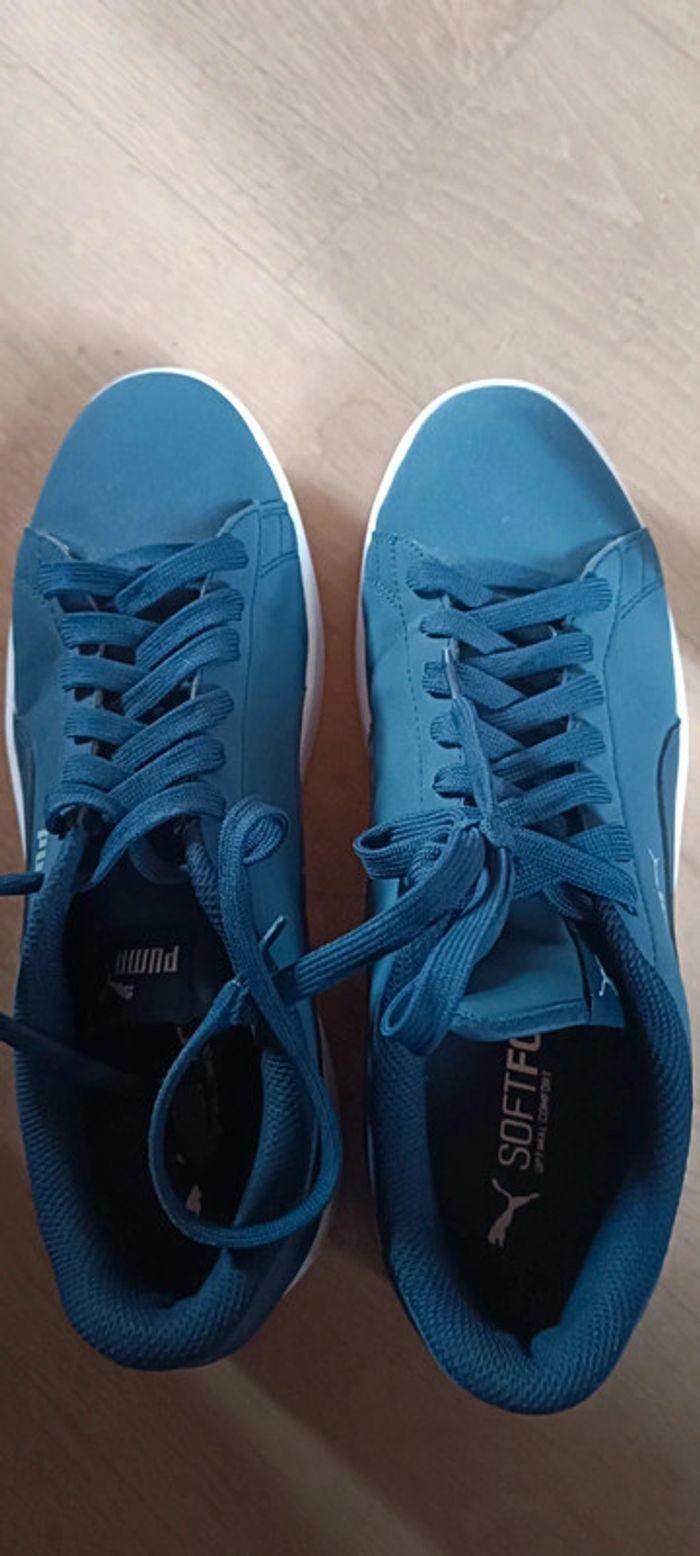 Baskets bleues puma smash - photo numéro 1