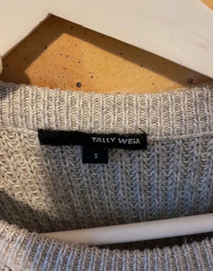 Pull en maille gris avec fermeture éclair sur les côté Tally weijl taille S - photo numéro 5