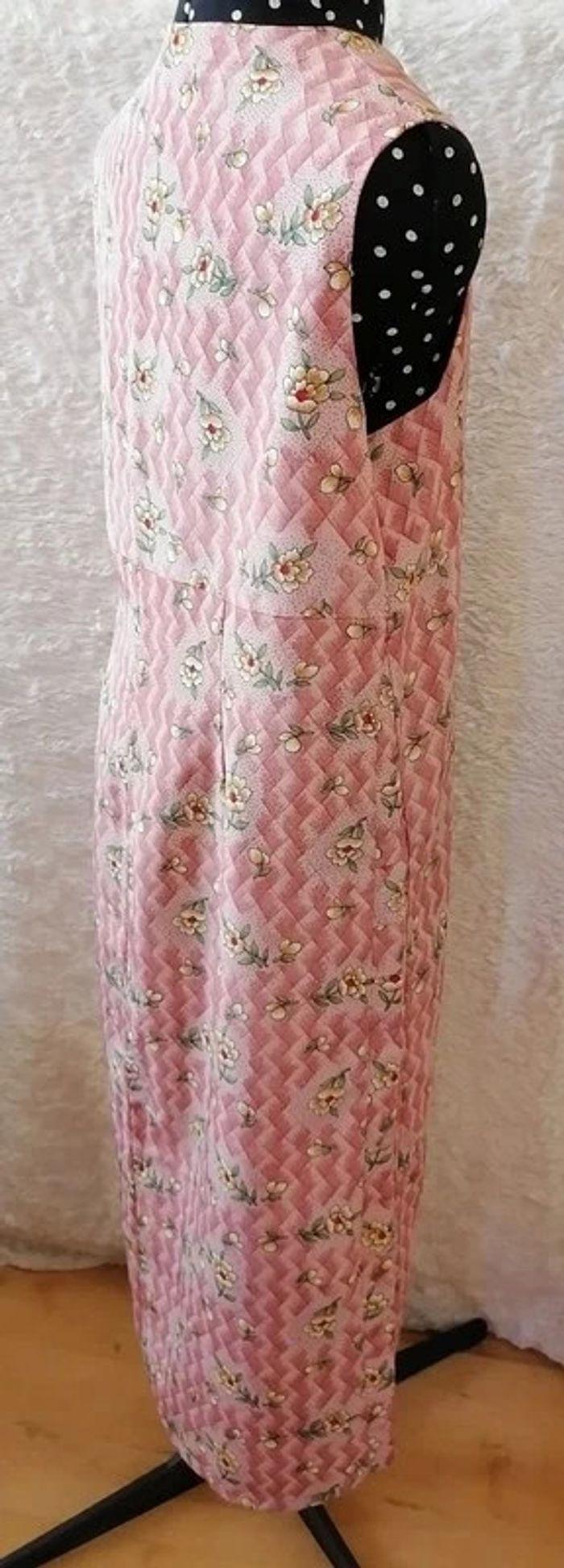 Robe longue rose à fleurs Vintage - photo numéro 5