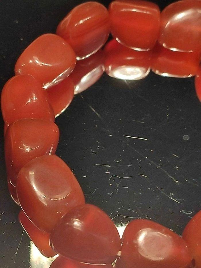 Bracelet agates rouge - photo numéro 6