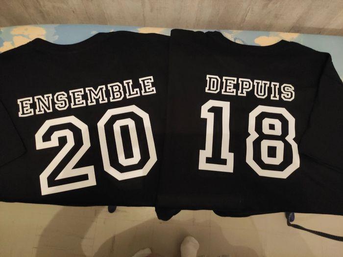 Lot de 2 t shirt "Ensemble depuis 2018" - photo numéro 2