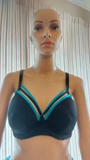 Soutien gorge noir et tourquoise Sapph fr 95F