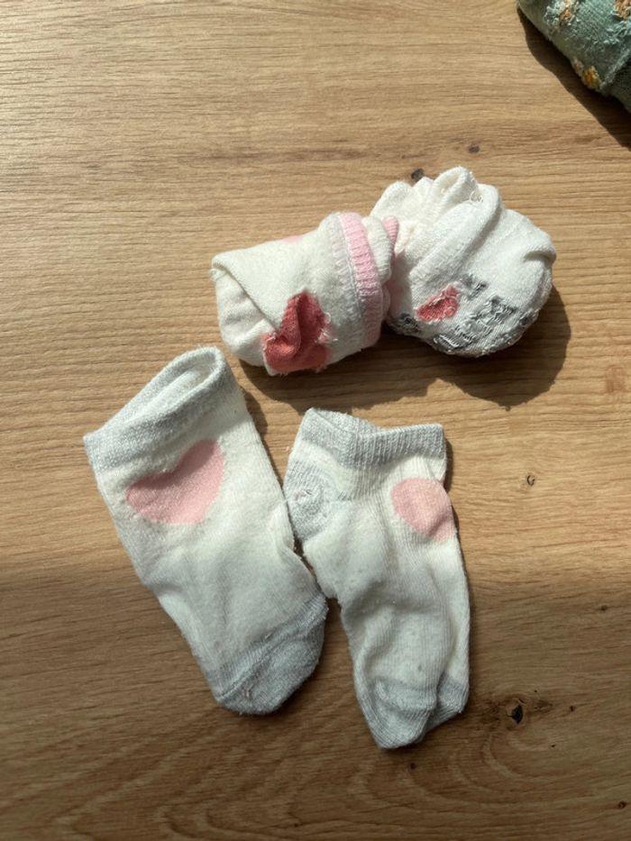 3 paires de chaussettes petit cœur