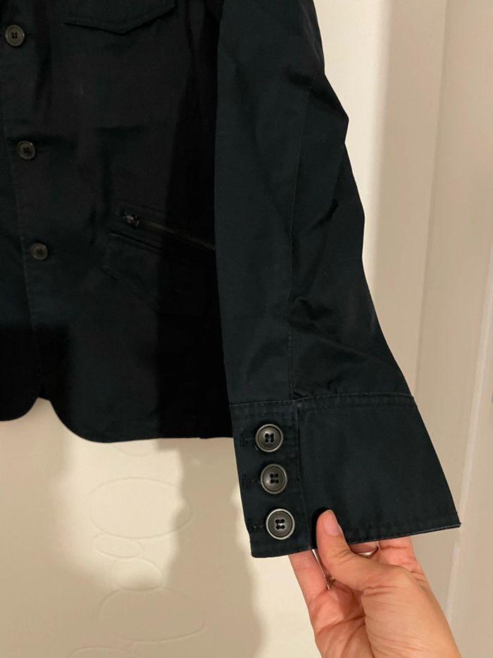 Veste bleu marine style blazer poche devant et bouton manche H&M taille 54 - photo numéro 4