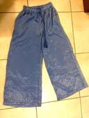 Pantalon fluide bleu