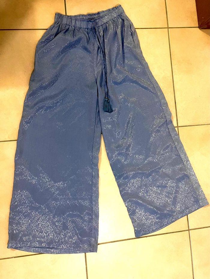 Pantalon fluide bleu - photo numéro 1