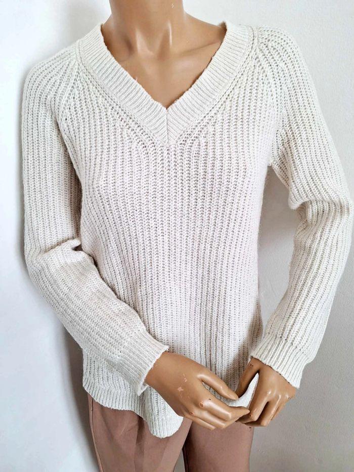 Pull hiver blanc écru Kiabi