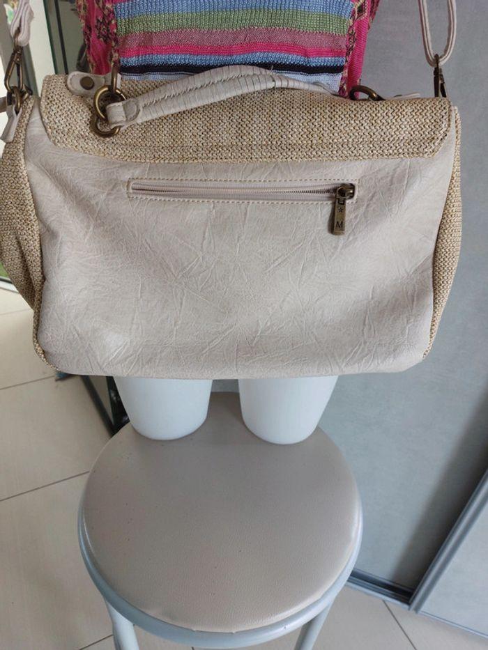 Grand sac beige  mandoline - photo numéro 4