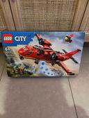 Avion de sauvetage pompier lego city 60413