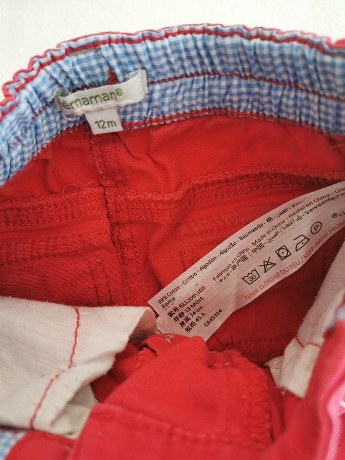 Pantalon rouge effet jean Prémaman 12 Mois - photo numéro 3