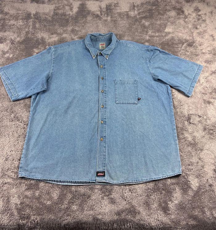 👕 Chemise en jean Homme Dickies Bleu Taille 4XL 👕 - photo numéro 2