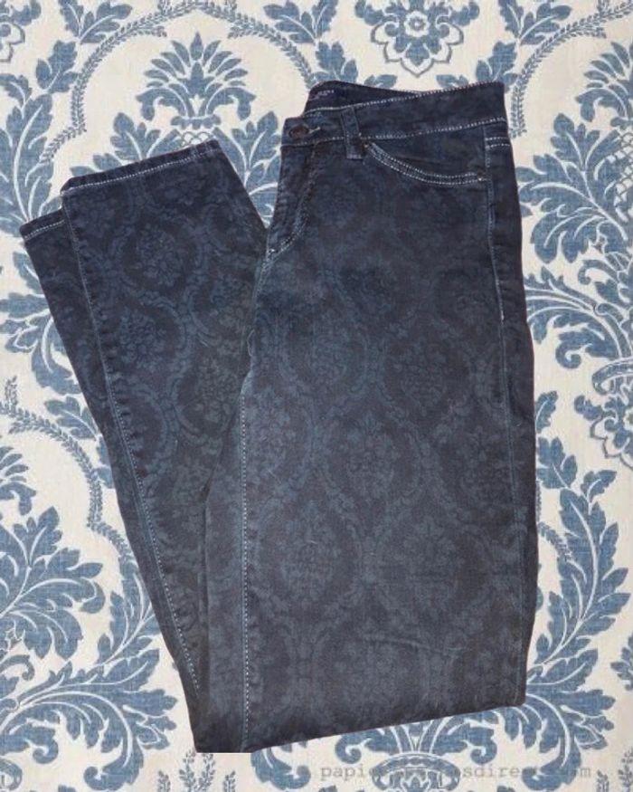 💙Jean coupe droite imprimé baroque Cambio vintage baroque print jeans💙 - photo numéro 5