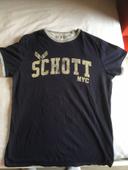 Teeshirt bleu Schott taille M